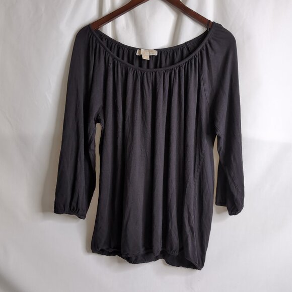Michael Kors Women's Black 3/4 Quarter Sleeve Flowy Blouse, Medium - Picture 1 of 5
